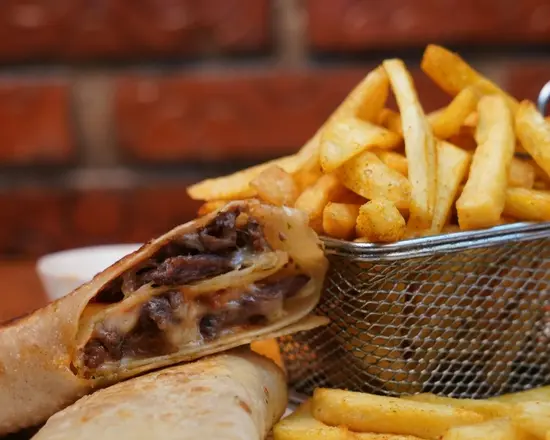 Beef Shawarma Wrap with Fries