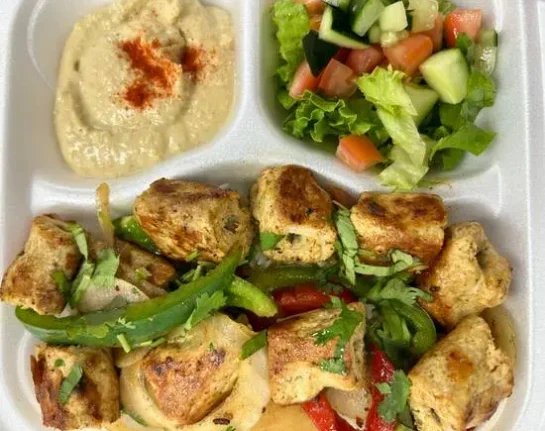 Chicken Kebab Skewer with Rice