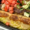 Mixed Beef and Chicken Kebab Skewer with Rice