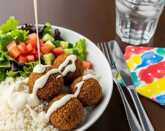 Falafel Over Rice Bowl