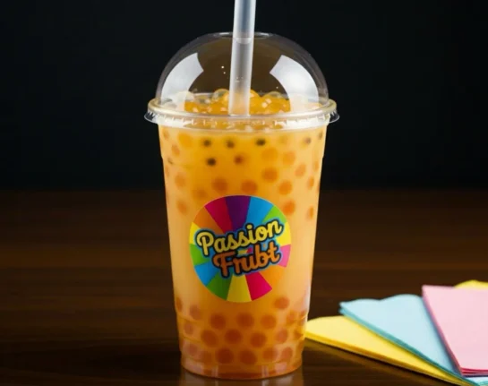 Popping Passion Fruit Boba Drink